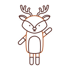 Animal reindeer cartoon icon vector illustration design graphic