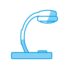 desk lamp icon over white background vector illustration