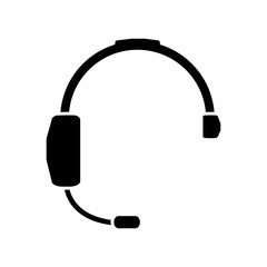 headset device icon over white background vector illustration