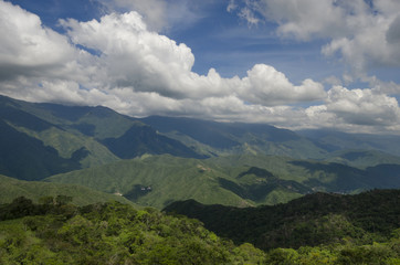 Naklejka premium Clouds over mountains