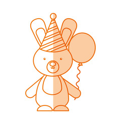 animal rabbit cartoon icon vector illustration design shadow 