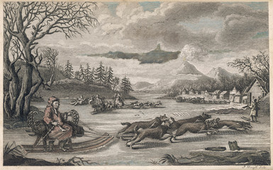 Dog Sleigh Kamchatka. Date: 1787