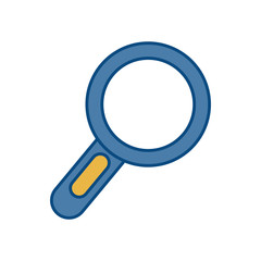 magnifying glass icon over white background vector illustration