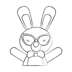 animal rabbit cartoon icon vector illustration design draw   