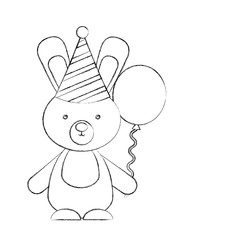 animal rabbit cartoon icon vector illustration design draw   