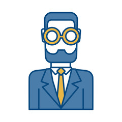 businessman icon over white background vector illustration