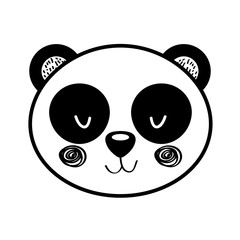 animal panda cartoon icon vector illustration design draw   