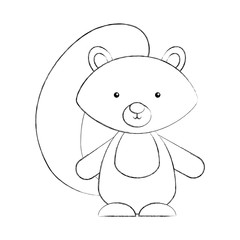 Animal squirrel cartoon icon vector illustration design draw   