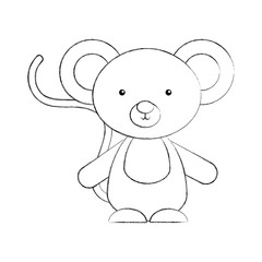 Animal koala cartoon icon vector illustration design draw   