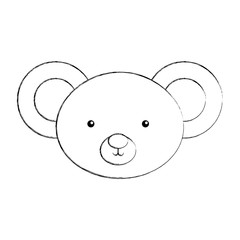 Animal koala cartoon icon vector illustration design draw   