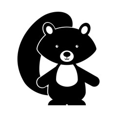 Animal squirrel cartoon icon vector illustration design draw   