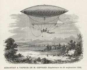 Giffard Dirigible - 1. Date: 25 September 1852