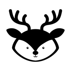 Animal reindeer cartoon icon vector illustration design draw   