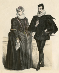 German Nobles 1550. Date: circa 1550