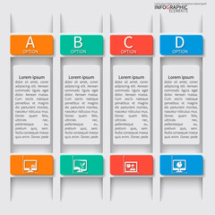 Fototapeta premium Abstract 3D Paper Infographics