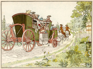 Paris-Versailles Coach. Date: circa 1750