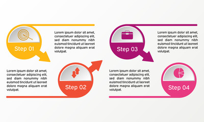 Vector circle infographic. Business diagrams, presentations and charts. Background
