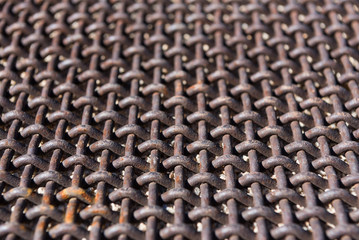 Low Angle View of Mesh Grid