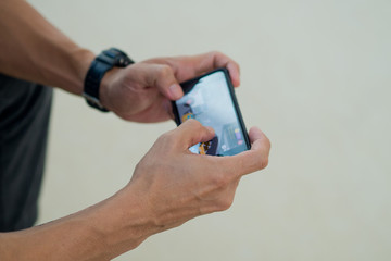 typing smartphone business