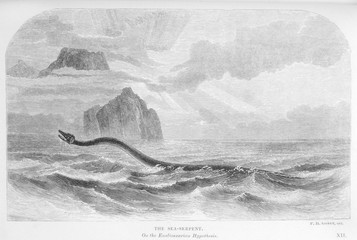 Gosse Serpent Theory. Date: 1861 - obrazy, fototapety, plakaty