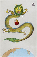 Chinese dragon. Date: 1912