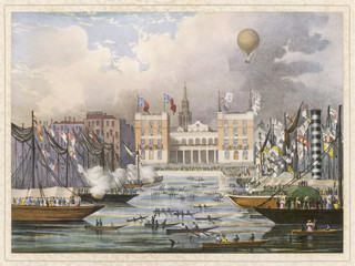 Balloon Over London 1833. Date: 2 July 1833