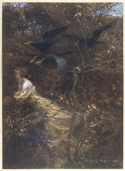 The Haunted Wood - circa 1903. Date: circa 1903