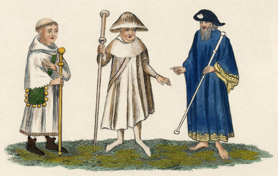 14th century Religious Costume. Date: 14th century