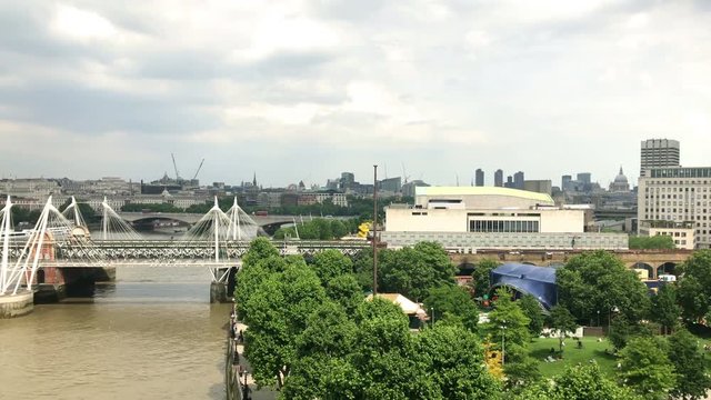 An aerial view of London as seen from the London Eye Millennium Wheel