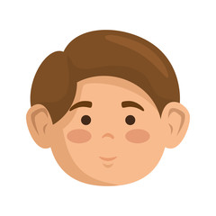 cartoon boy icon over white background colorful design vector illustration