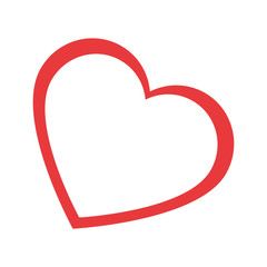 red heart icon over white background colorful design vector illustration