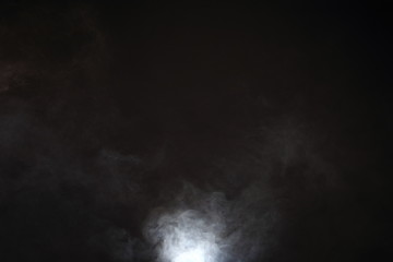 Obraz na płótnie Canvas White Smoke and Fog on Black Background, Abstract Smoke Clouds