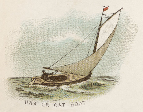Una  or Cat Boat. Date: circa 1880