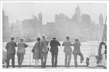 Arriving at New York 1931. Date: 1931