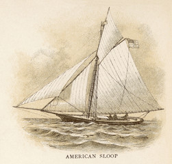 American Sloop. Date: circa 1880