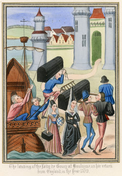 1399 Ship in Harbour. Date: 1399