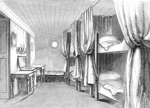 A Family Sleeping Cabin of the Great Eastern. Date: 1859