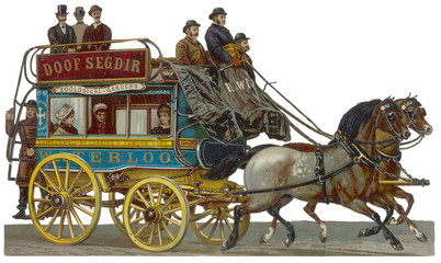 Horse Bus Scrap. Date: late 19th century