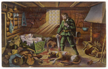 Myth - Wales - Llewelyn - Dog. Date: circa 1280