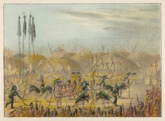 Mandan Bull Dance. Date: circa 1830