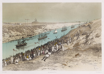 Opening of the Suez Canal. Date: 17 November 1869 - 162320897