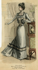 Floral - Fur Dress 1899. Date: 1899