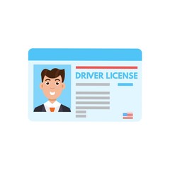 Car driver license or id cadr. Vector illustration