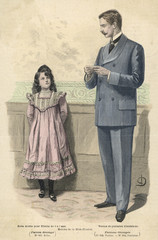 Costume Man - Girl 1899. Date: 1899