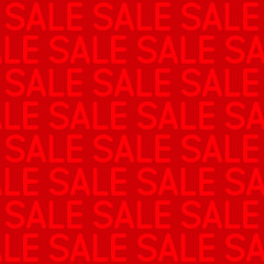 Seamless pattern with sale message ornate