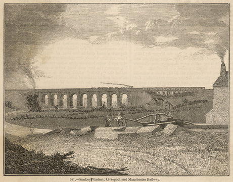 Sankey Viaduct. Date: circa 1835