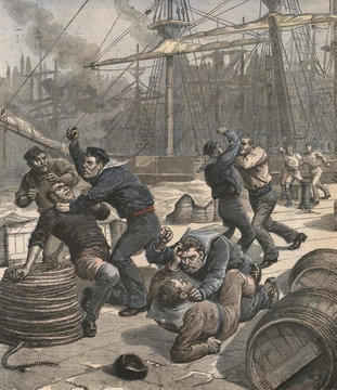 British - German Fight. Date: 1892