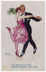 Couple Dancing circa 1920. Date: circa 1920