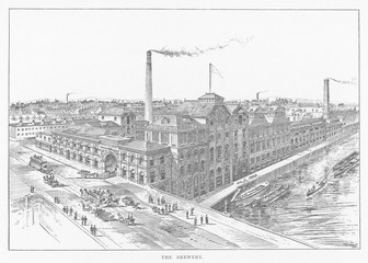 Regent Road Brewery  Salford. Date: 1889