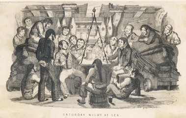 Saturday Night at Sea. Date: circa 1825